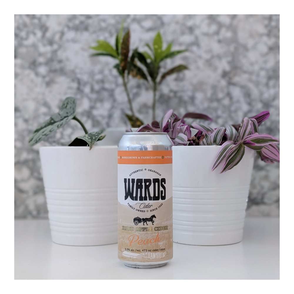Peach Apple Cider by Wards Cider, beer label