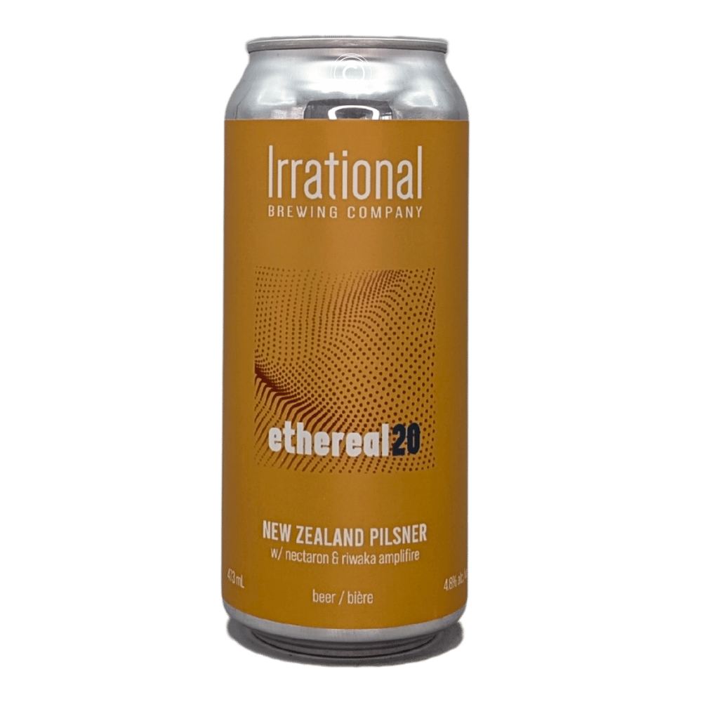 Exp. Ethereal 20: New Zealand Pilsner by Irrational Brewing Company, beer label