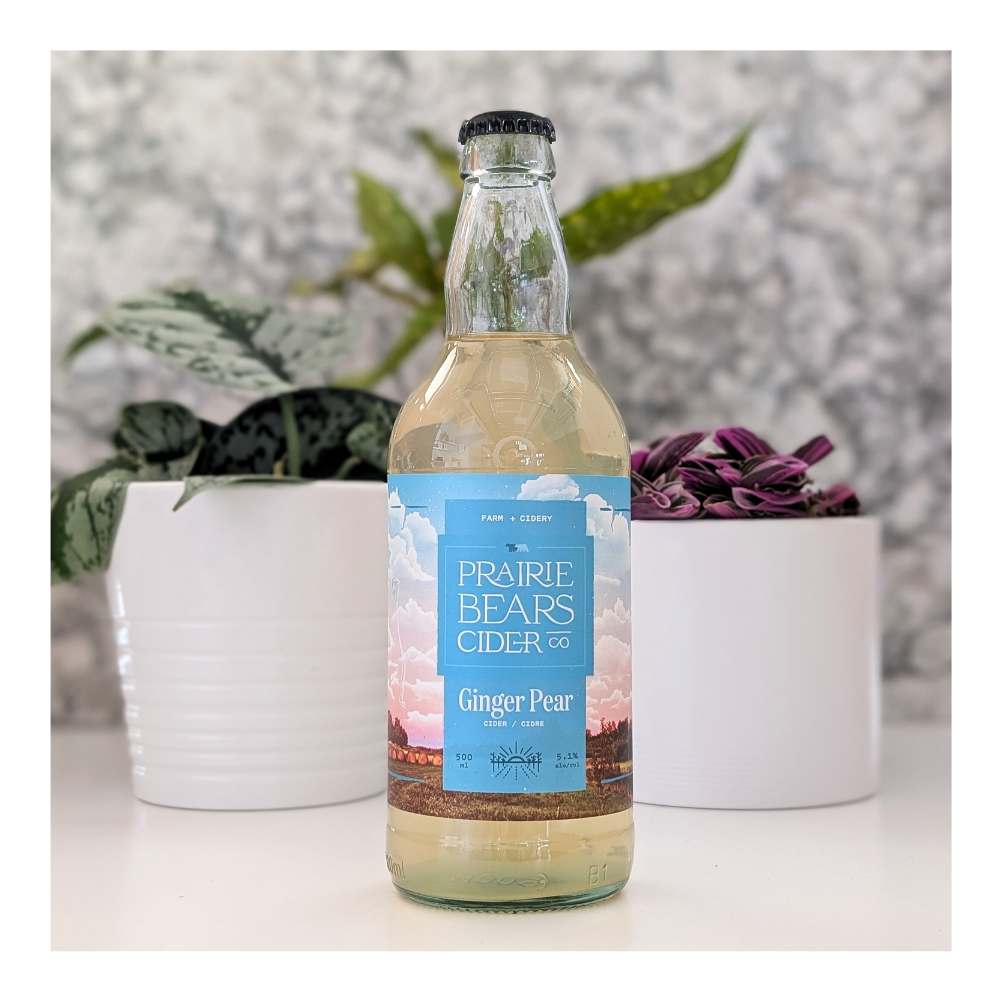 Ginger Pear Cider by Prairie Bears Cider Co., beer label