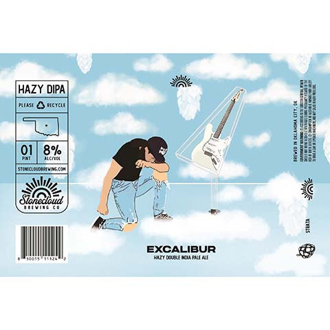 Stonecloud Excalibur Hazy DIPA by Stonecloud Brewing Co., beer label