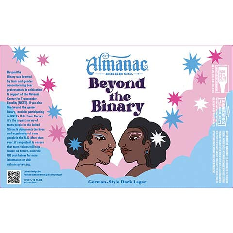Almanac Beyond the Binary Dark Lager by Almanac Beer Company, beer label