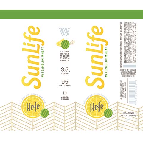 Widmer Brothers SunLife Watermelon Wheat Ale by Widmer Brothers Brewing, beer label