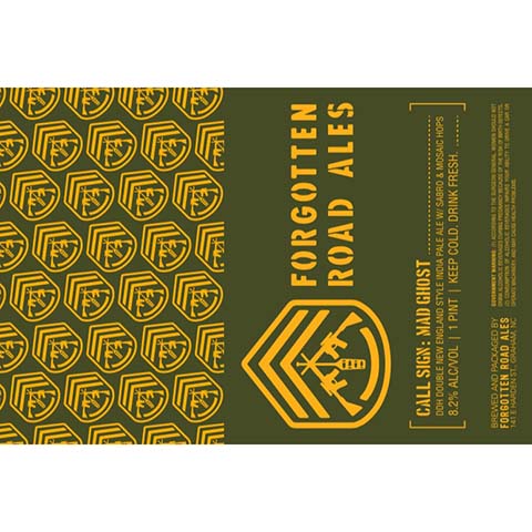 Forgotten Road Ales Call Sign: Mad Ghost by Forgotten Road Ales, beer label