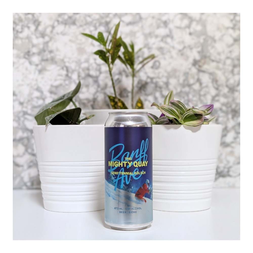 The Mighty Quay Send'Tennial Kolsch by Banff Ave Brewing Co., beer label