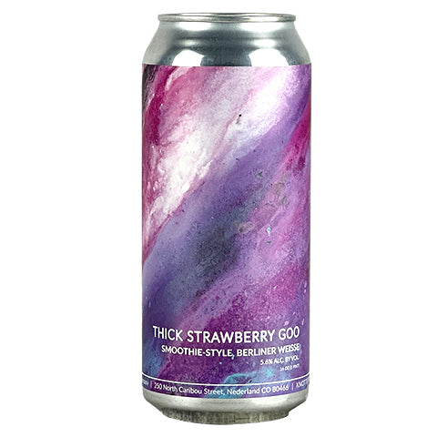 Knotted Root Thick Strawberry Goo Sour by Knotted Root Brewing, beer label