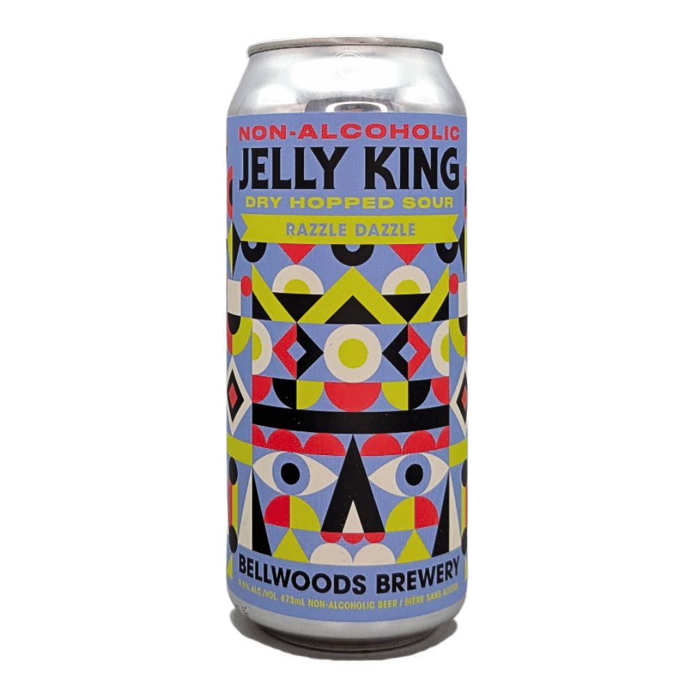 Jelly King Razzle Dazzle Sour Non-Alcoholic by Bellwoods Brewery, beer label