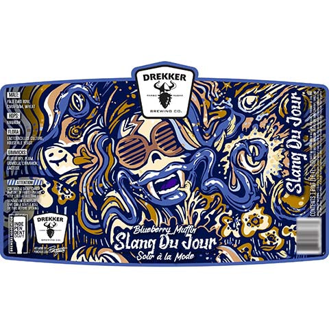 Drekker Blueberry Muffin Slang Du Jour Sour by Drekker Brewing Company, beer label