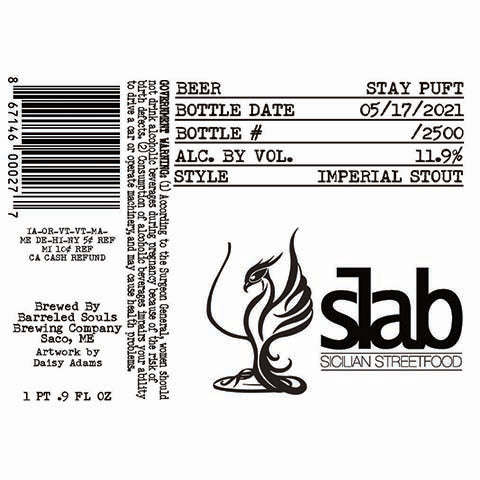Barreled Souls Stay Puft Imperial Stout by Barreled Souls Brewing Company LLC, beer label
