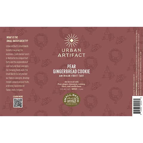 Urban Artifact Pear Gingerbread Cookie Sour by Urban Artifact, beer label