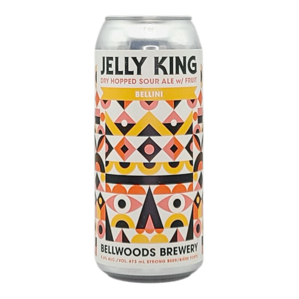 Jelly King Bellini Dry Hopped Sour Ale by Bellwoods Brewery, beer label