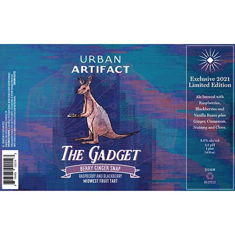 Urban Artifact The Gadget Berry Ginger Snap Ale by Urban Artifact, beer label