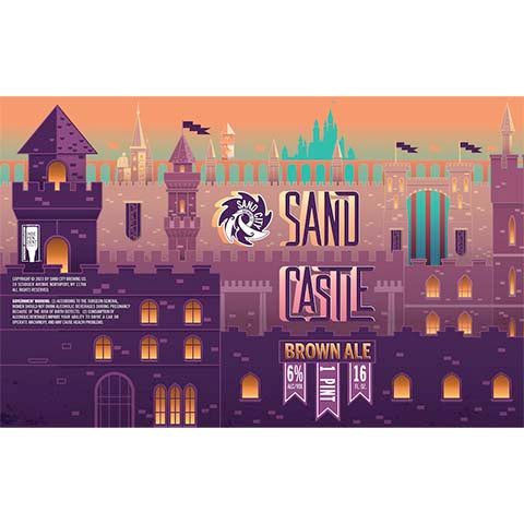 Sand City Sand Castle Brown Ale by Sand City Brewing Co., beer label