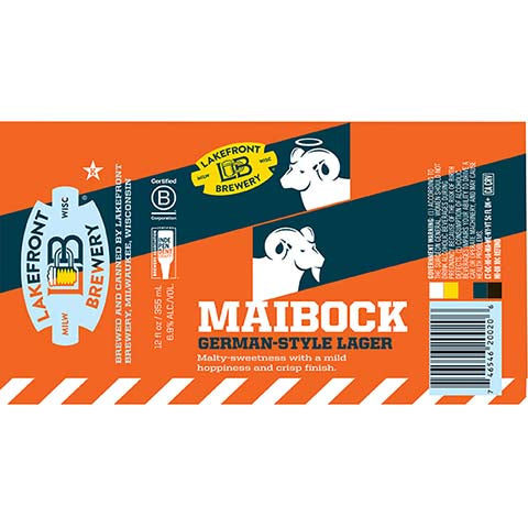 Lakefront Maibock Lager by Lakefront Brewery Inc, beer label