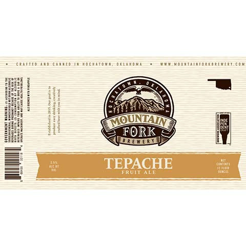Tepache Fruit Ale by Mountain Fork Brewery, beer label