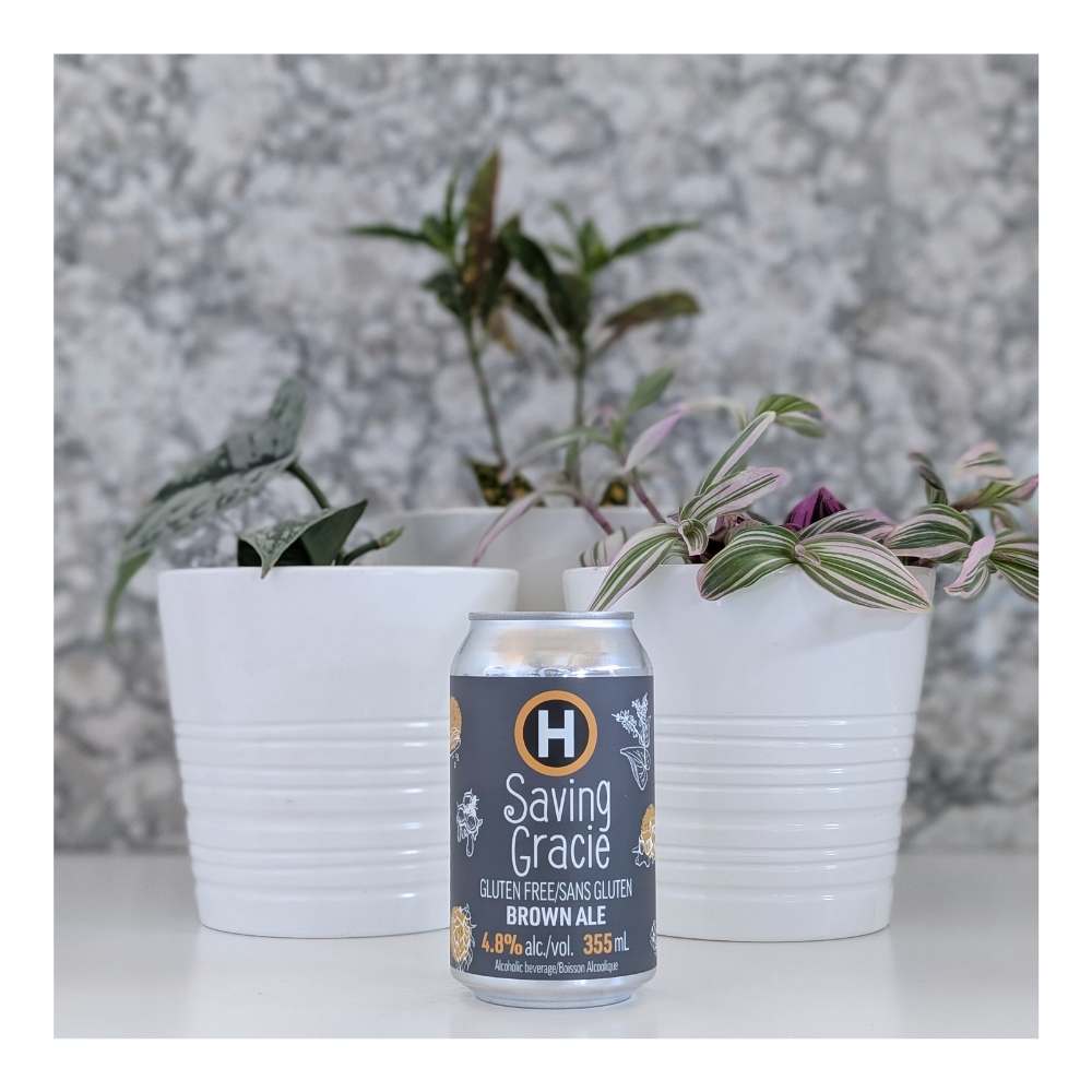 Saving Gracie Gluten-Free Brown Ale by Hinterland Brewery, beer label