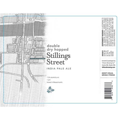 Trillium DDH Stillings Street IPA by Trillium Brewing, beer label