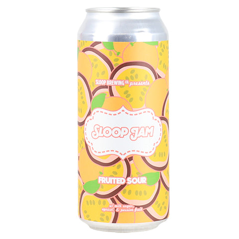 Sloop Sloop Jam Fruited Sour Ale (Apricot, Passion Fruit) by Sloop Brewing, beer label