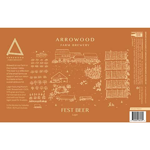 Arrowood Fest Beer Lager by Arrowood Brewery, beer label