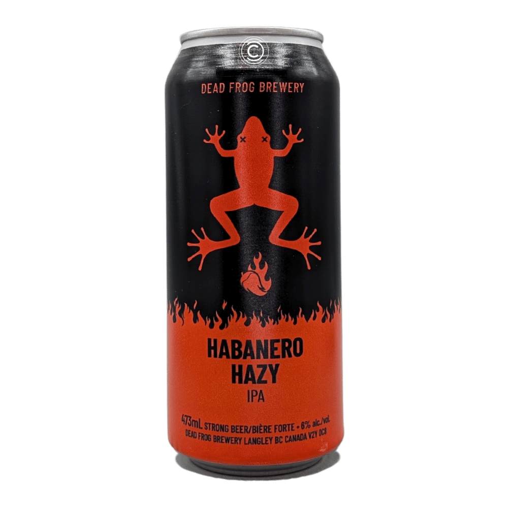 Habanero Hazy IPA by Dead Frog Brewery, beer label