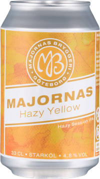 Hazy Yellow by Majornas Bryggeri, beer label