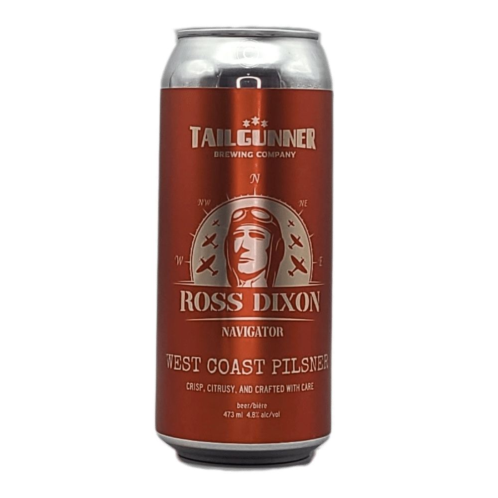 Ross Dixon West Coast Pilsner by Tailgunner Brewing Company, beer label