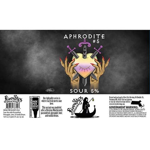 River Styx Aphrodite #5 Sour by River Styx Brewing, beer label