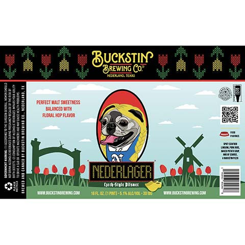 Buckstin Nederlager Pilsner by Buckstin Brewing Co., beer label