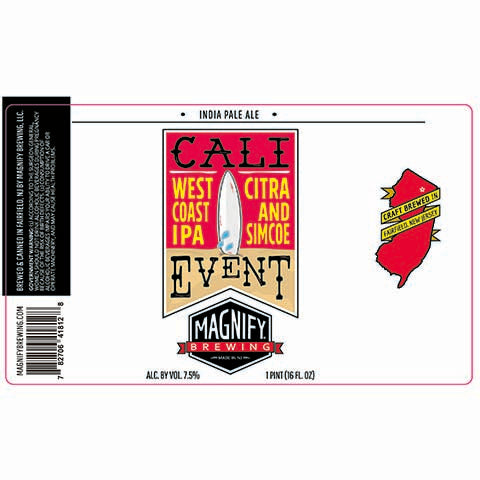 Magnify Cali Event West Coast IPA by Magnify Brewing Company, beer label