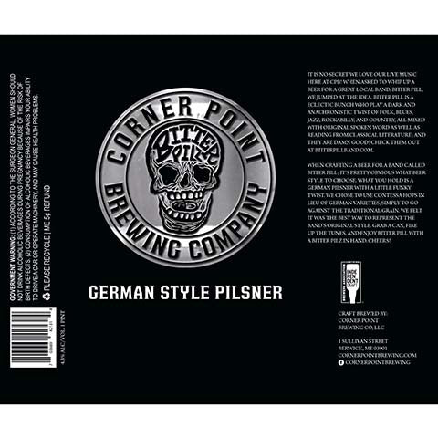 Corner Point German Pilsner by Corner Point Brewing Company, beer label