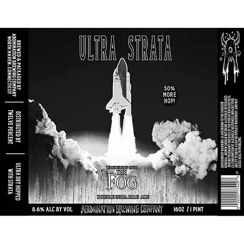 Abomination Ultra Strata DIPA by Abomination Brewing Company, beer label