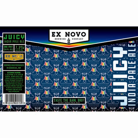 Ex Novo Taste The Rain, Bro? Juicy IPA by Ex Novo Brewing Co, beer label