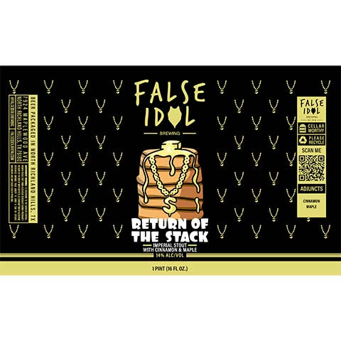 False Idol Return of the Stack Imperial Stout by False Idol Brewing, beer label