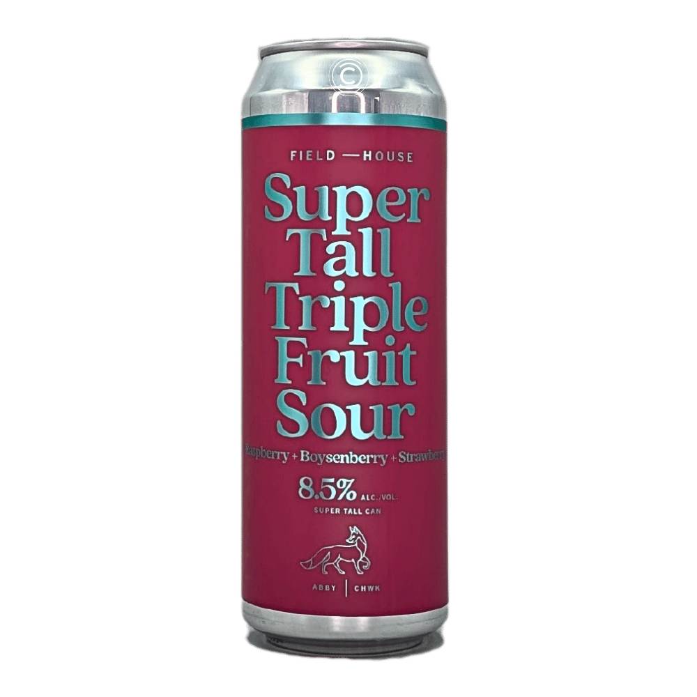 Super Tall Triple Fruit Sour by Field House Brewing Co., beer label