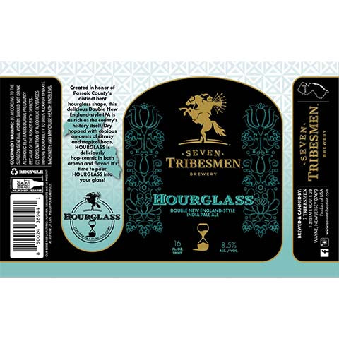Seven Tribesmen Hourglass Double NEIPA by 7 Tribesmen, beer label
