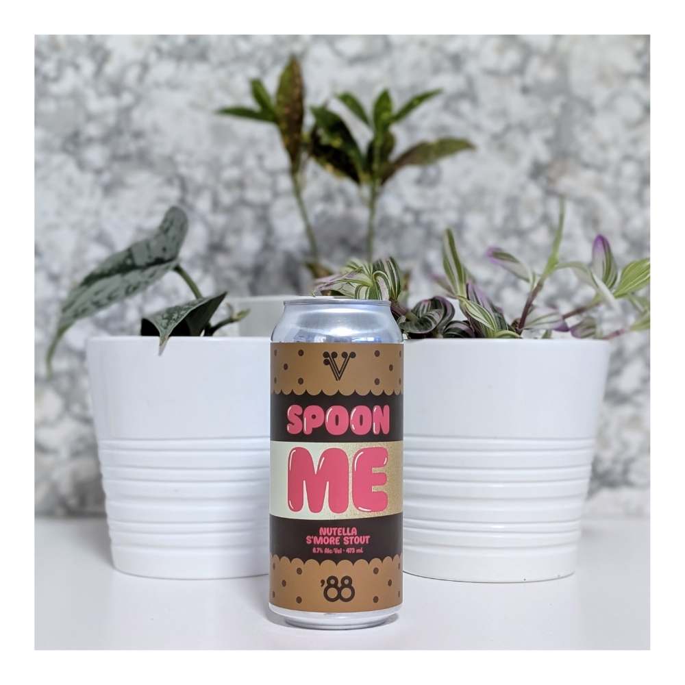 x Village Ice Cream Spoon Me Nutella S'more Stout by Eighty Eight Brewing Co., beer label