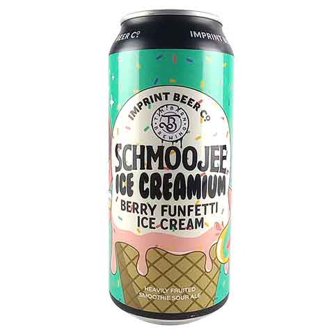 Imprint Schmoojee Ice Creamium Berry Funfetti Ice Cream Sour by Imprint Beer Company, beer label