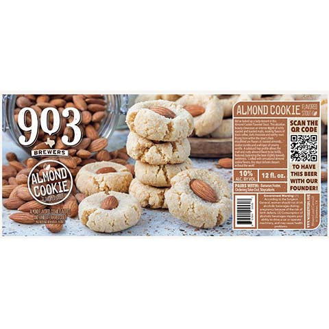 903 Brewers Almond Cookie Flavored Stout by 903 Brewers, beer label