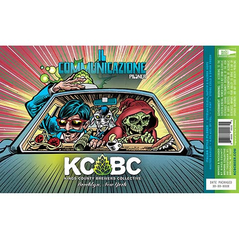 Kings County Brewers Collective IL Communicazione Pilsner by Kings County Brewers Collective, beer label