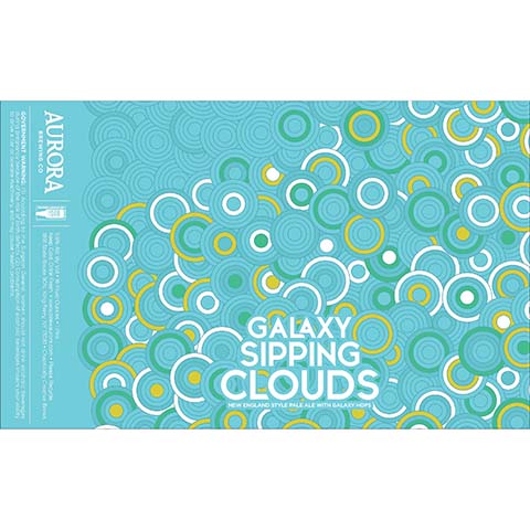 Aurora Galaxy Sipping Clouds Hazy Pale Ale by Aurora Brewing Co., beer label