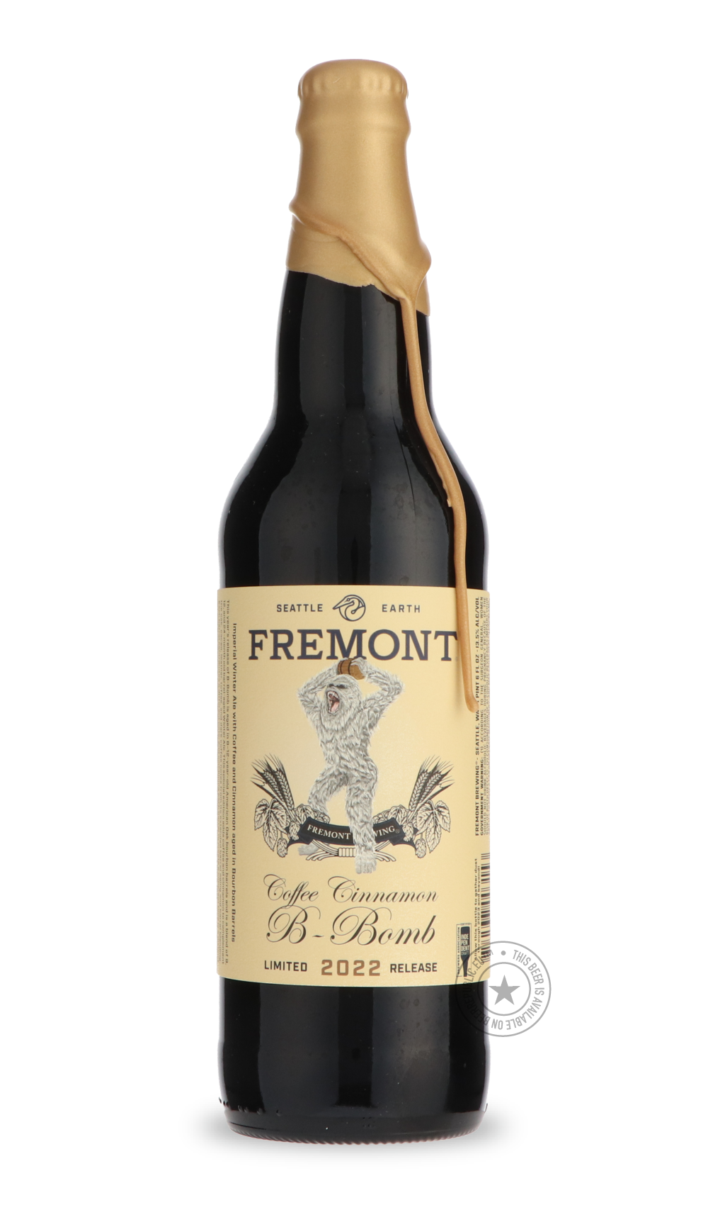 Coffee Cinnamon B-Bomb 2022 by Fremont Brewing Co, beer label