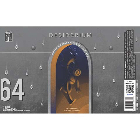 Nost Desiderium Double American IPA by Nost Brewing Project, beer label