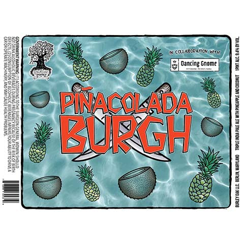 Burley Oak Pinacolada Burgh TIPA by Burley Oak Craft Brewery, beer label