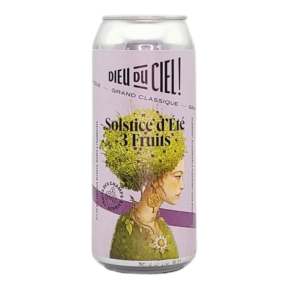 Solstice d'Ete 3 Fruits Sour by Dieu du Ciel!, beer label
