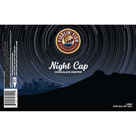 Fiddlin' Fish Night Cap Porter by Fiddlin' Fish Brewing Company, beer label