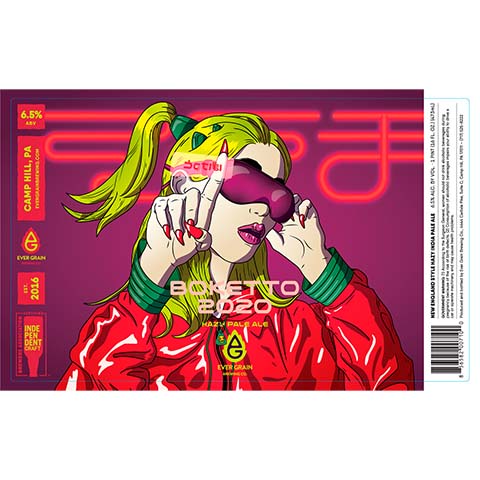 Ever Grain Boketto 2020 Hazy Pale Ale by Ever Grain Brewing Co, beer label