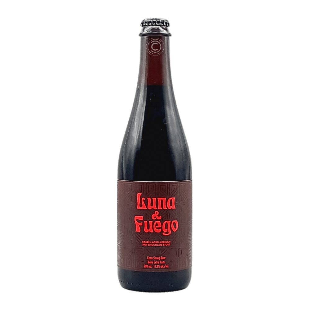 Luna & Fuego (Congac) Barrel Aged Pastry Stout by Cabin Brewing Company, beer label