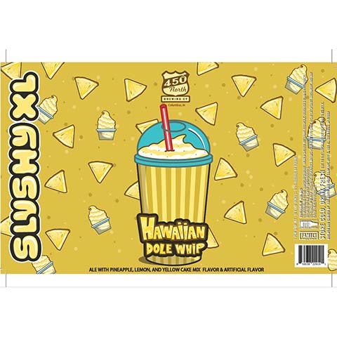 450 North Hawaiian Dole Whip Sour Ale by 450 North Brewing Company, beer label
