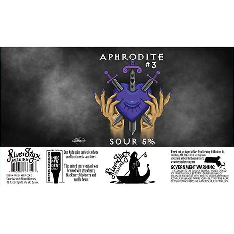 River Styx Aphrodite #3 Sour by River Styx Brewing, beer label