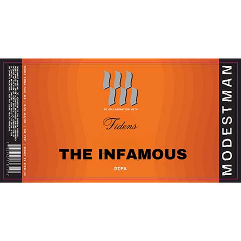 Modestman The Infamous DIPA by Modestman Brewing, beer label