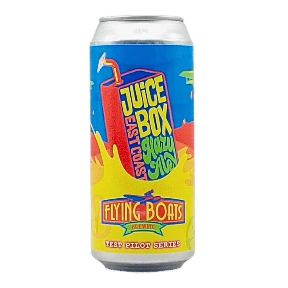 Juice Box Hazy Pale Ale by Flying Boats Brewing Company, beer label